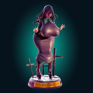 Mother Hex Girl Pin Up Figurine | 3D Resin print | Model Kit | Garage Kit | by Officer Rhu