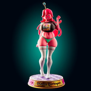 Bubblegum Girl Pin Up Figurine | 3D Resin print | Model Kit | Garage Kit | by Officer Rhu