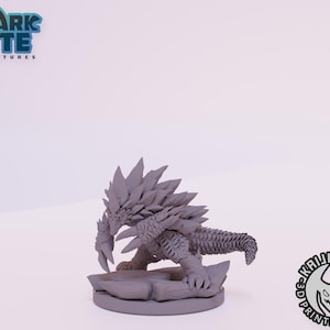 Kaijumon Alolan Sandlash 3D Printed Miniature | Designed by Kaijumon Miniatures | Resin Printed | Unpainted Miniature