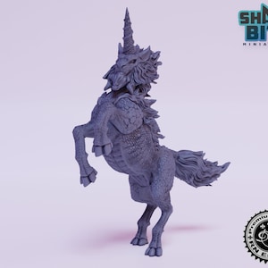 Die Monsterjäger Leocorn Miniatur, 32mm gedrucktes Tabletop-Rollenspiel für DnD, Pathfinder und mehr von RN Estudio