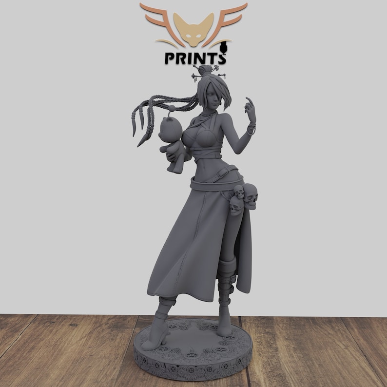 Lulu 3d Printed Pinup Statue Fan Art From Final Fantasy X Etsy