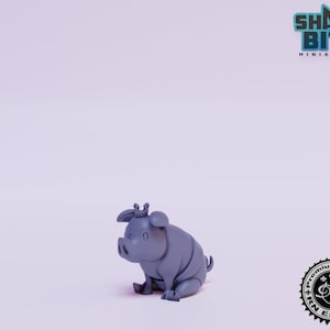 The Monster Hunters Princess Piglette Miniature, 32mm scale 3D printed Tabletop RPG for DnD, Pathfinder, and more by RN Estudio