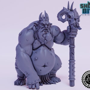 Against the Shadows Goblin King Miniature, 32mm scale 3D printed Tabletop RPG for DnD, Pathfinder, and more by RN Estudio