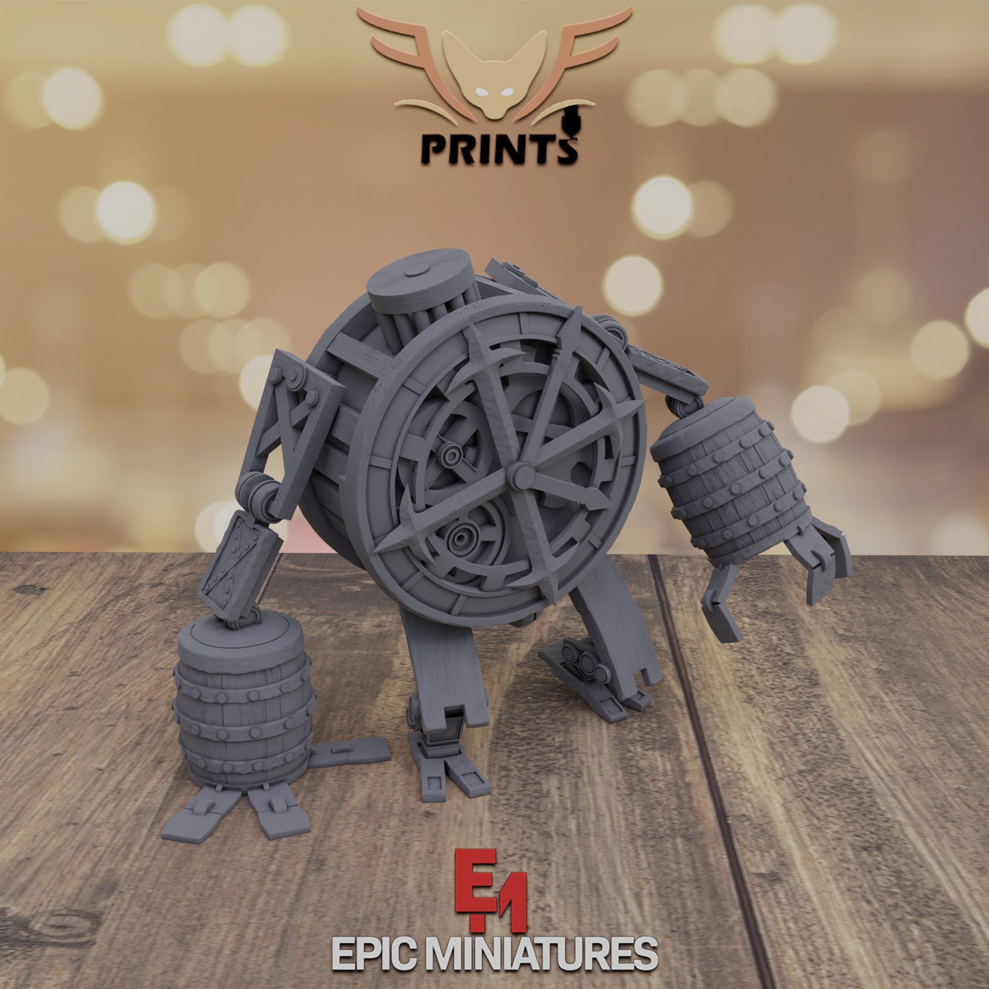 Clock Golem Miniature 75mm 3D printed Tabletop RPG for Etsy