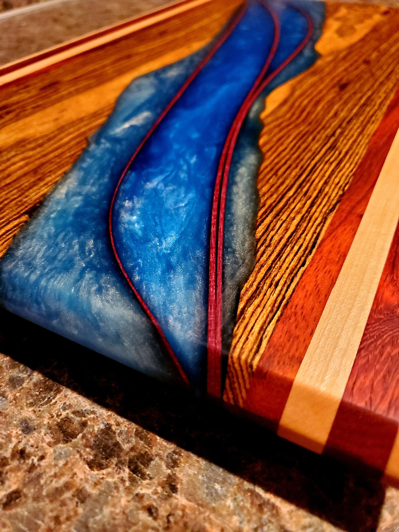 Handcrafted Exotic Wood and Epoxy Resin Cutting Board With Etsy