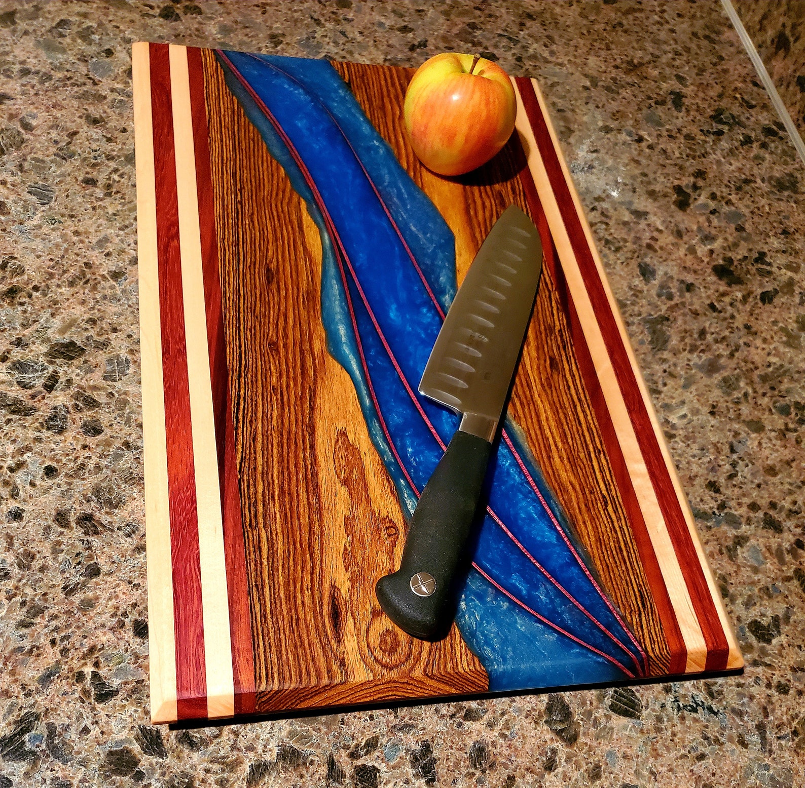 Handcrafted Exotic Wood and Epoxy Resin Cutting Board With Etsy