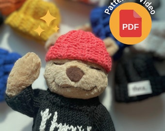 Crochet beanie pattern for Meddy Teddy Bears