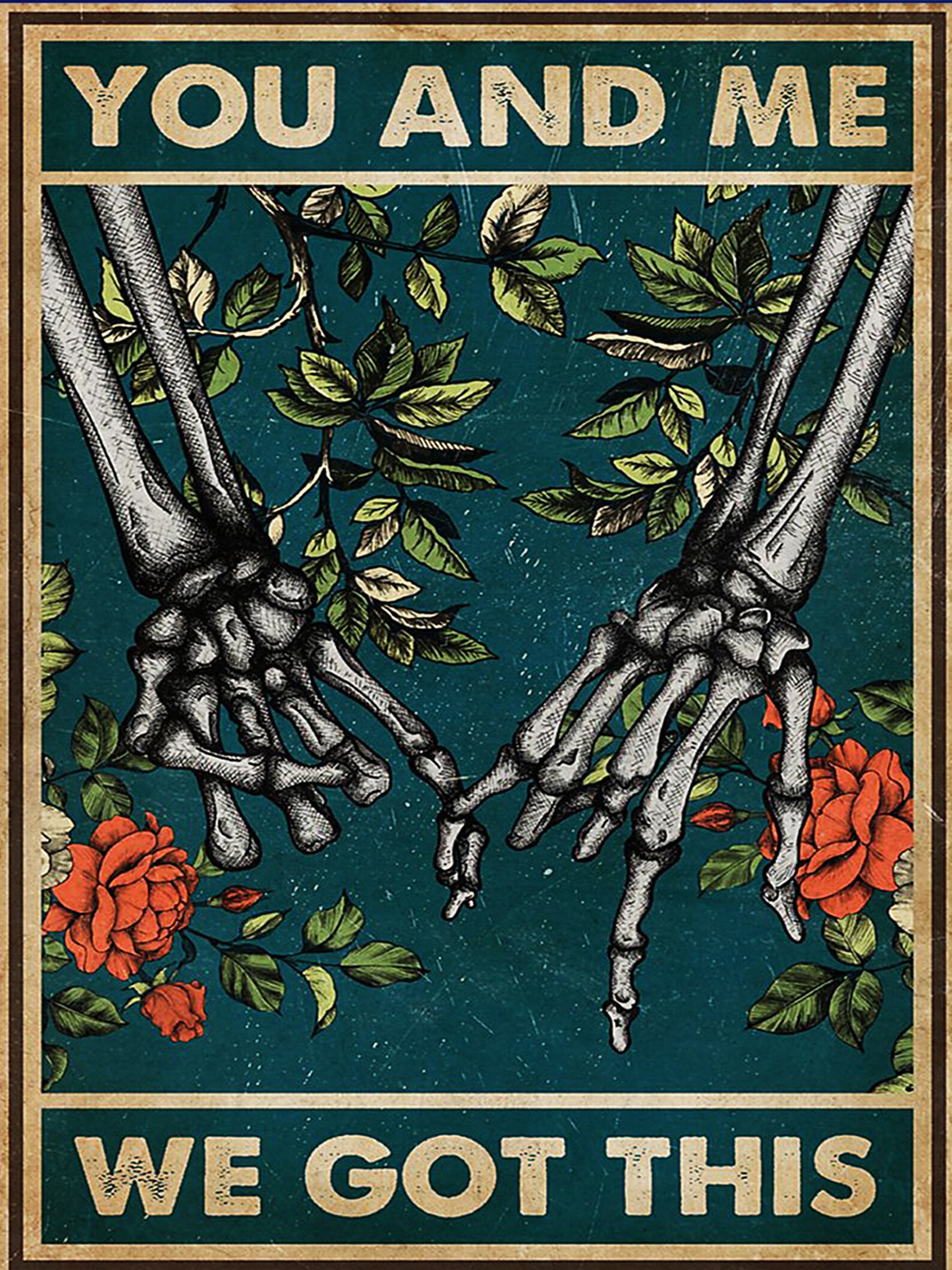 Skeleton family you and me we got this gloss poster 17 x 24 Etsy