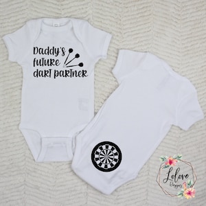 Daddy's future dart partner baby bodysuit - future darter, FODL kids