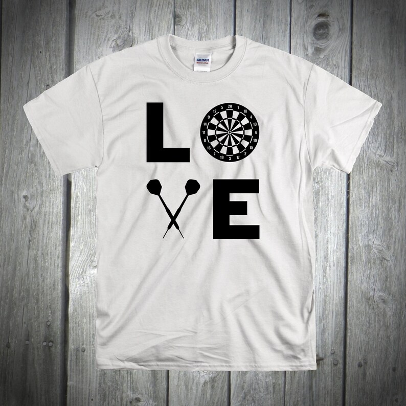 LOVE Darts Shirt Dart Lover Shirt, Dart Player Shirt, Dart League Shirt