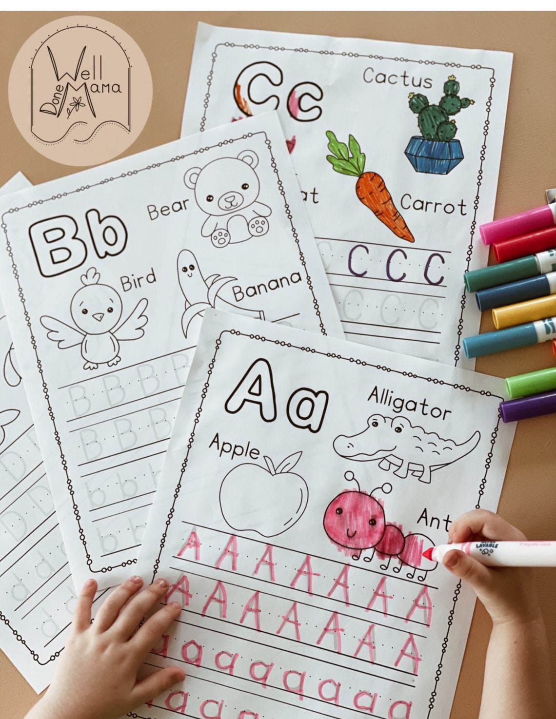 AZ Alphabet Writing Printables/ Handwriting Worksheets/ ABC Writing