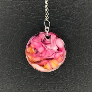 LGBTQ PRIDE Resin Necklace | Circle - Lesbian Necklace
