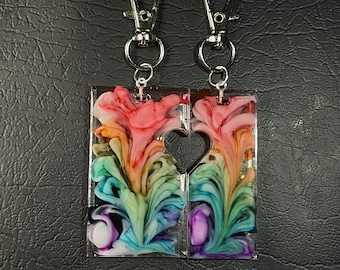 LGBTQ PRIDE Resin Keychain | Friendship - Gay Keychain