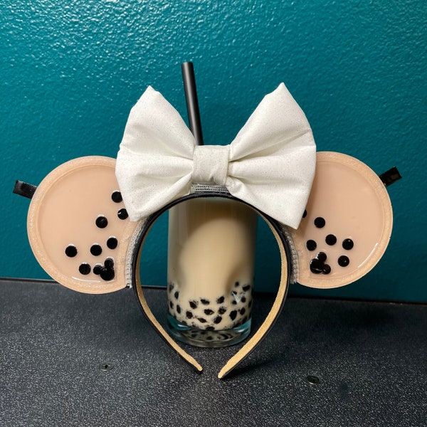 Milk Tea Boba Mouse Ears - Character Headband - Interchangeable - Disneybound