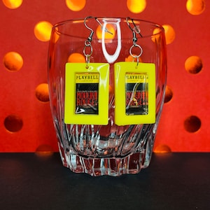 Moulin Rouge! Playbill Earrings - Broadway Musical - Theatre Kid - Handmade - Resin Art