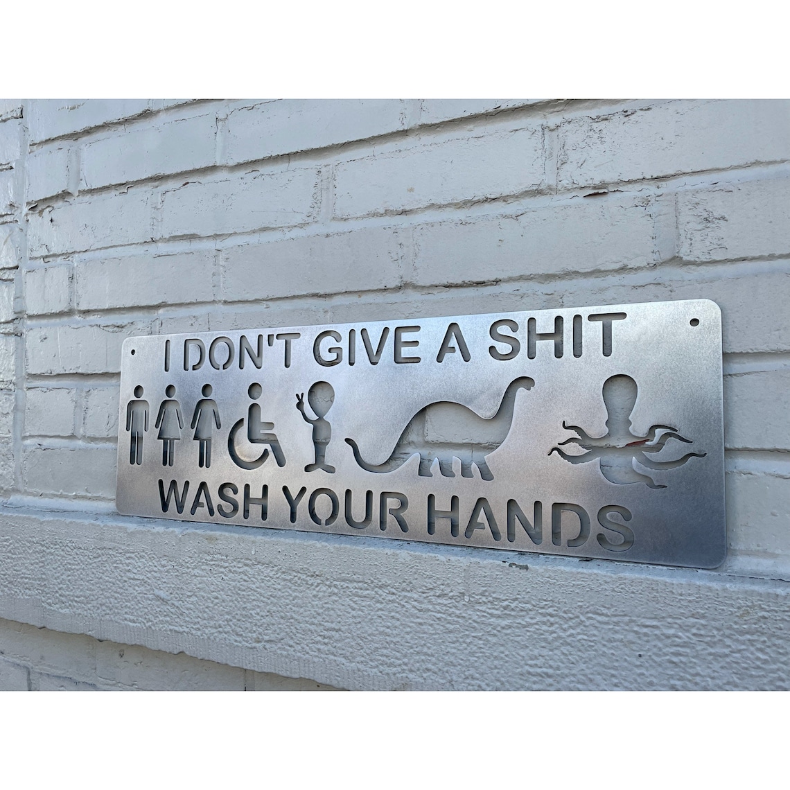 Funny All Gender Metal Bathroom Sign Metal Restroom Sign I | Etsy