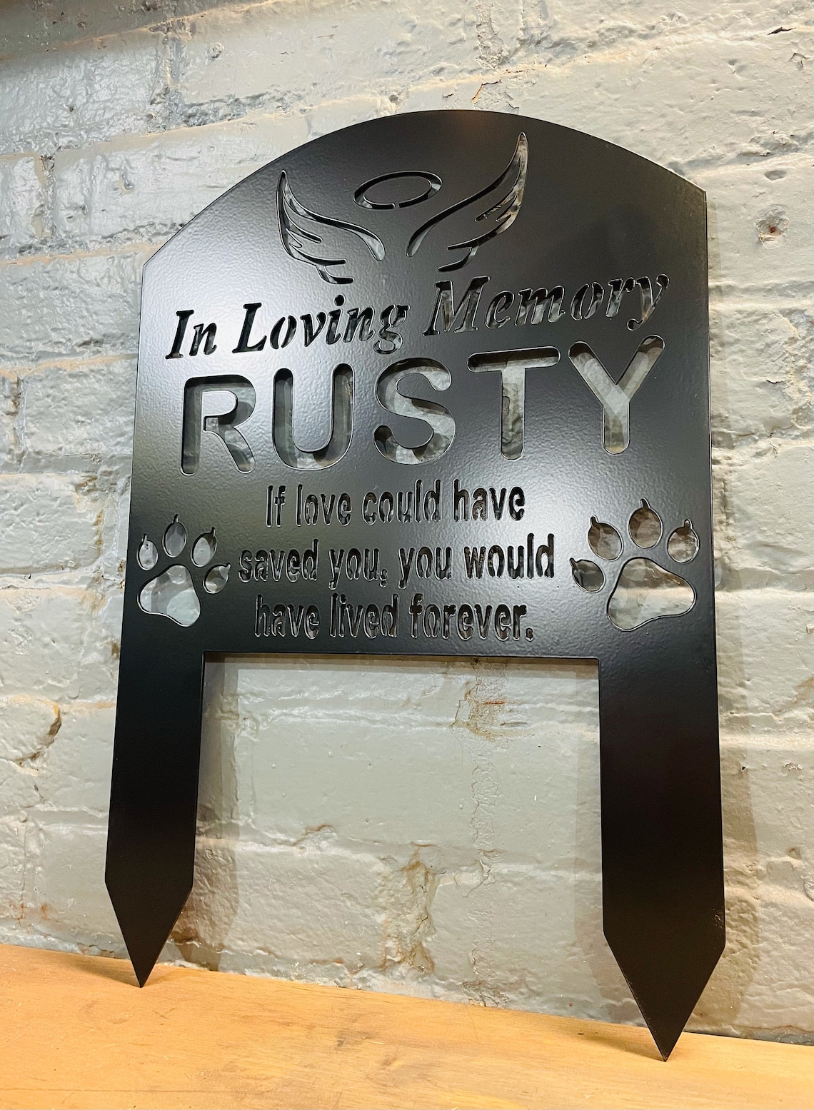 Custom Metal Pet Memorial Sign Pet Grave Marker Memorial Etsy