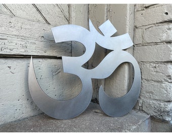 Namaste Om Metal Wall Art, Modern Yoga Art, Om Symbol, Om Metal Wall Art, Buddha Wall Art, Buddhist Decor, Meditation Sign, Hindu Wall Decor