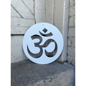 Om Sign, Yoga Namaste, Om Symbol, Hindu Metal Wall Decor, Namaste Metal Wall Art, Modern Yoga Art, Meditation Sign, Buddhist Decor