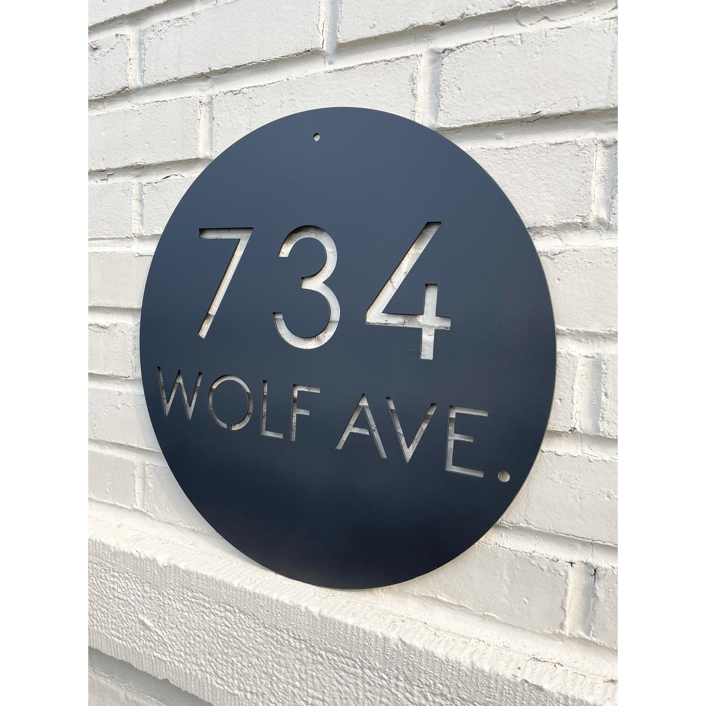 Custom Metal Address Sign Custom Street Address Sign Metal Etsy