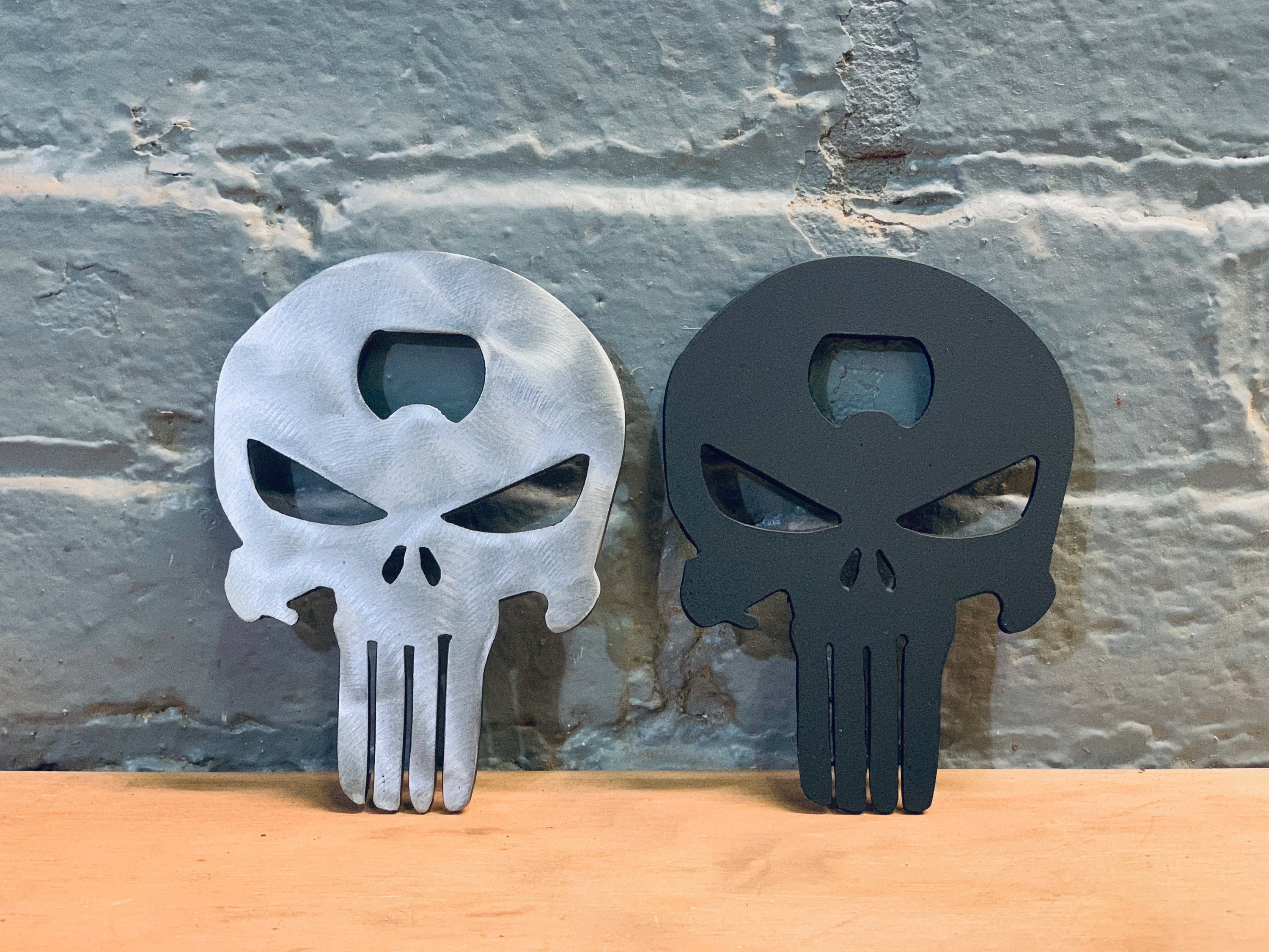 Metal Skull Beer Bottle Opener Punisher Bottle Opener Metal Etsy