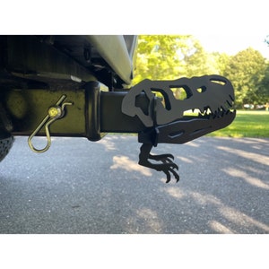 Metal TRex Hitch Cover, T-Rex Hitch Cover, Trailer Hitch Cover, Dinosaur Trailer Hitch Cover, Truck Accessories, 2 Inch Hitch Cover, Raptor