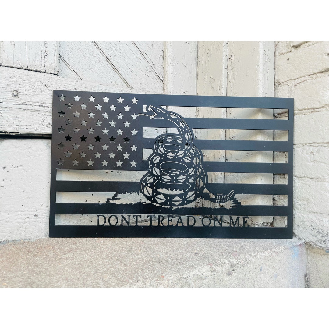 Don't Tread on Me Gadsden American Flag, Patriotic Decor, Gadsden Snake ...
