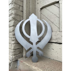 Metal Khanda Wall Art, Sikh Gifts, Sikh Home Decor, Punjabi Wedding Gifts, Khanda Symbol, Ik Onkar, Ek Onkar, Sikhism, Housewarming Gift