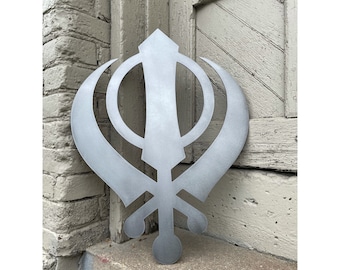 Metal Khanda Wall Art, Sikh Gifts, Sikh Home Decor, Punjabi Wedding Gifts, Khanda Symbol, Ik Onkar, Ek Onkar, Sikhism, Housewarming Gift