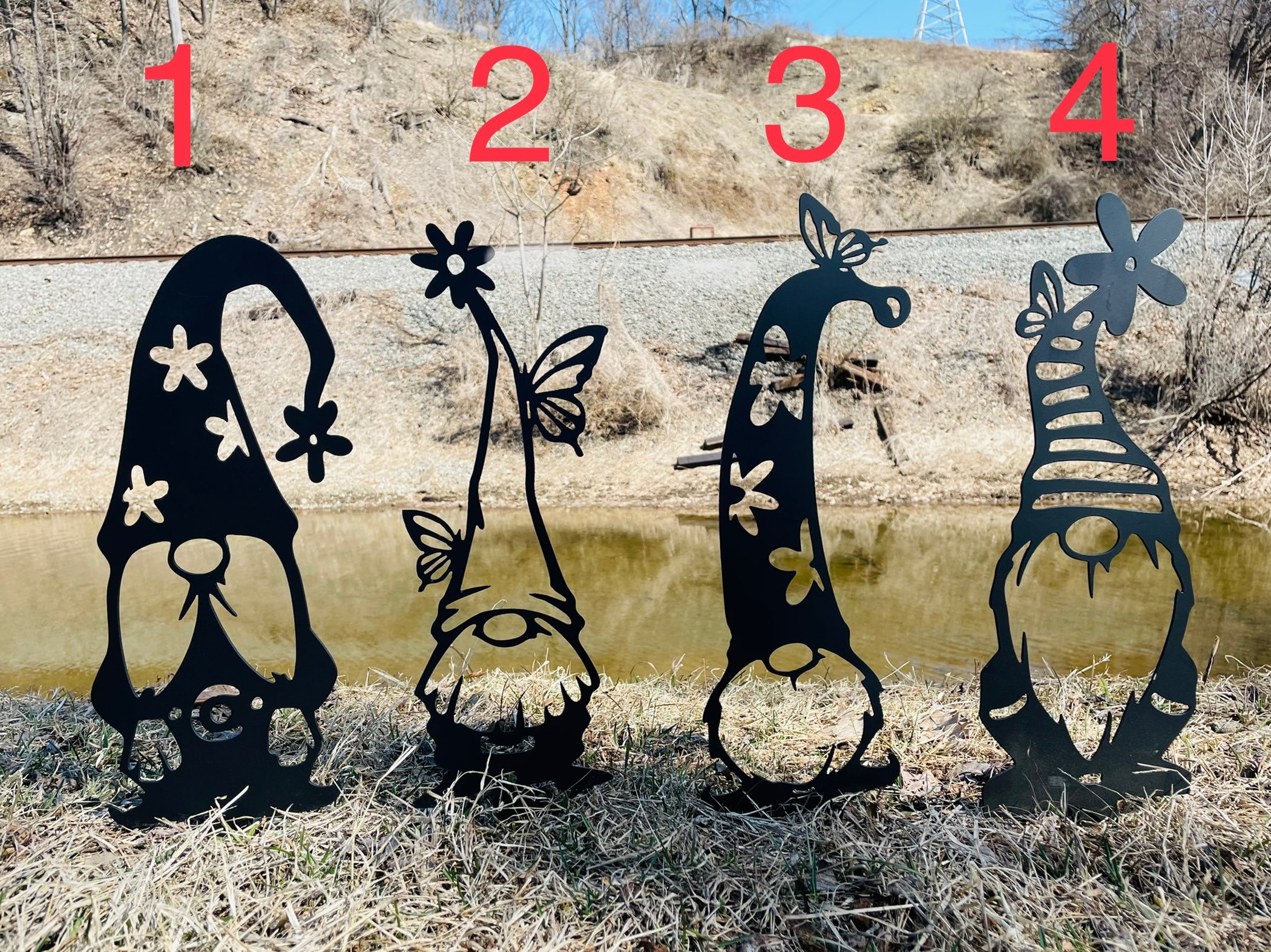 garden gnome metal art