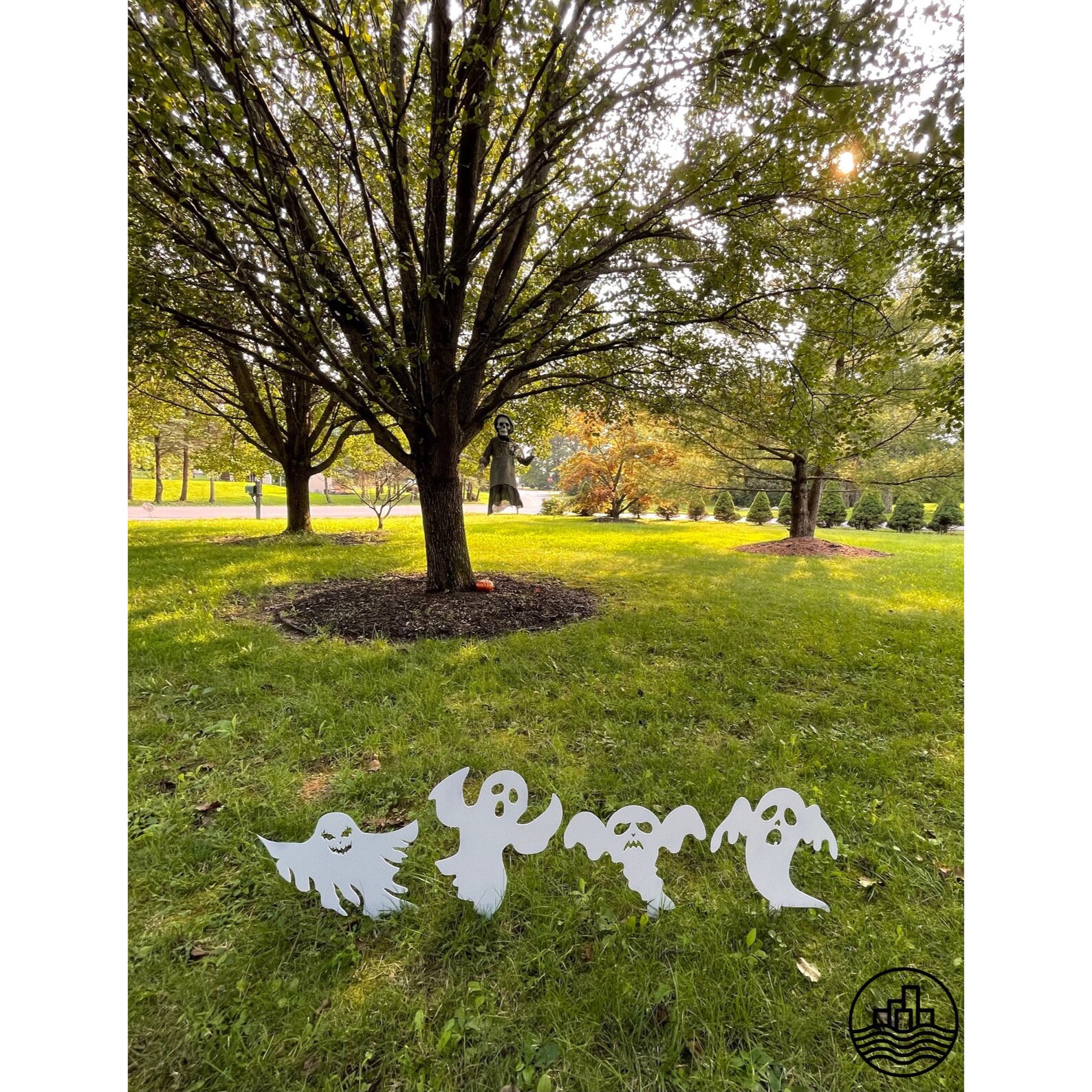 Metal Halloween Ghost Stakes Metal Ghost Yard Art Metal Etsy