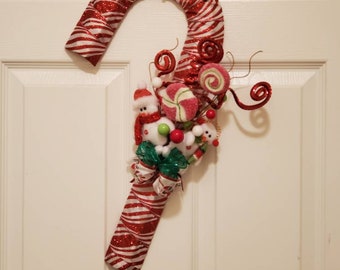 Candy Cane Wreath