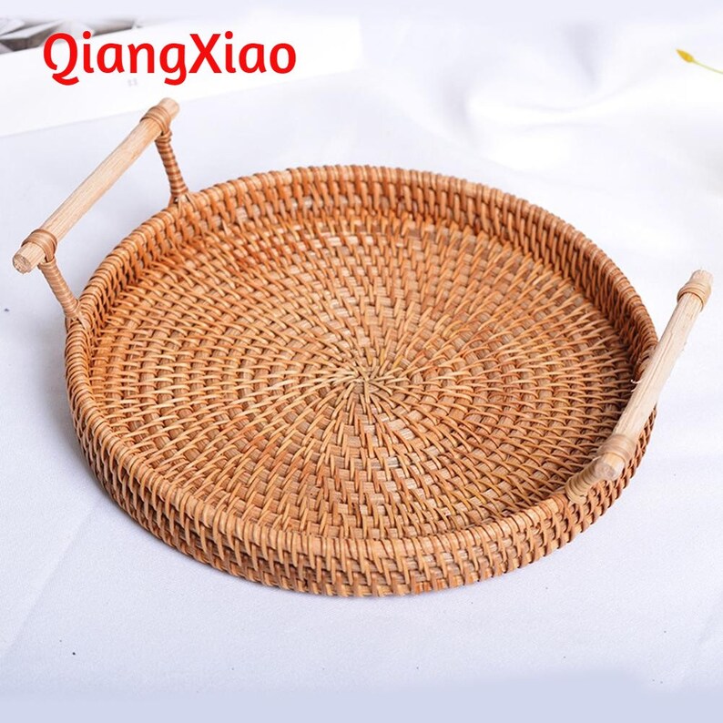 Cracker Tee Lagerung Tablett Brot Korb Rattan gewebt Lagerung | Etsy