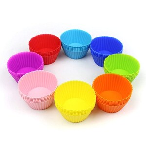 Reusable Silicone Baking Cups 24pcs-Colorful