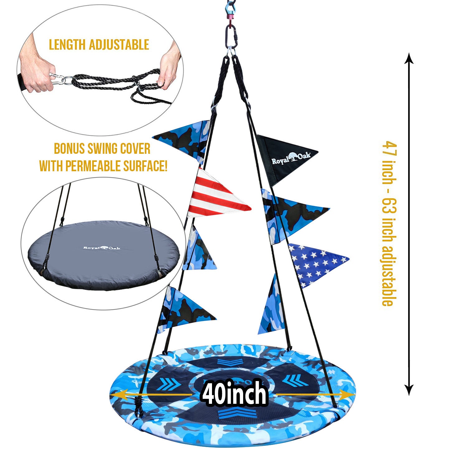 Royal Oak Giant 40 Saucer Tree Swing 700 lb Capacity Etsy