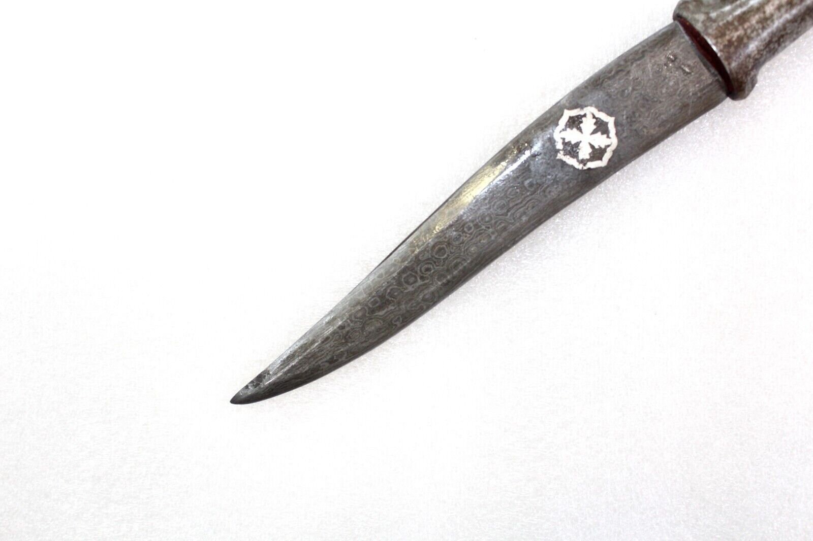 Dagger Knife Pure Silver Koftgari on Damascus Steel Blade Old Etsy