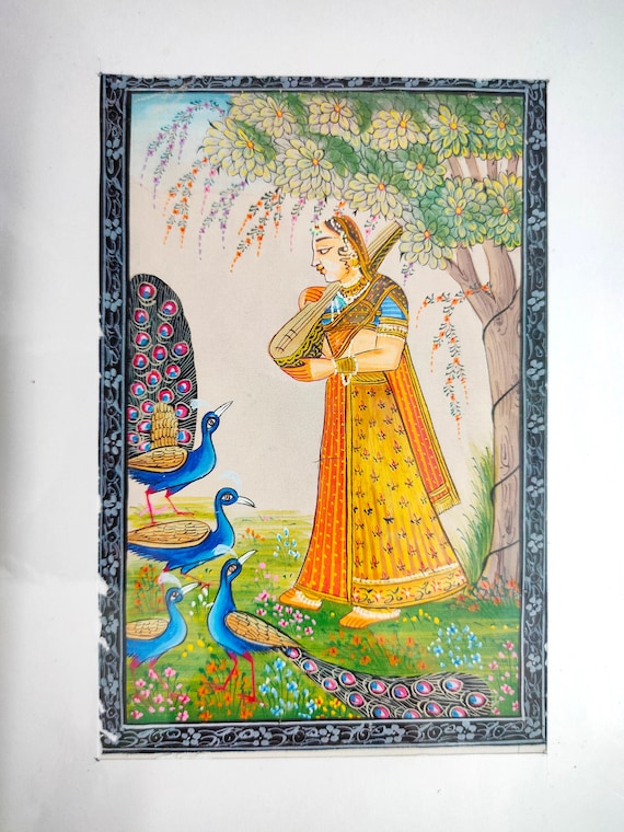Rajasthani Hand painted Hanging Peacocks Mobiles Rajasthani Hand painted Hanging Peacocks Mobiles