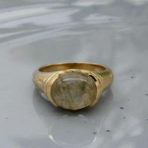 Labradorite Ring, Labradorite Gemstone Ring, 18K Gold Labradorite Ring, Handmade Ring, Unique Rings, Vintage Ring, Rings For Women, Mom Gift