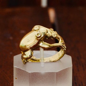 Frog Ring, Handmade Ring, 18k gold filled frog Ring, Animals Ring, Dainty Rings, Valentine Day Ring, Rings For Women,   de -lsyk.