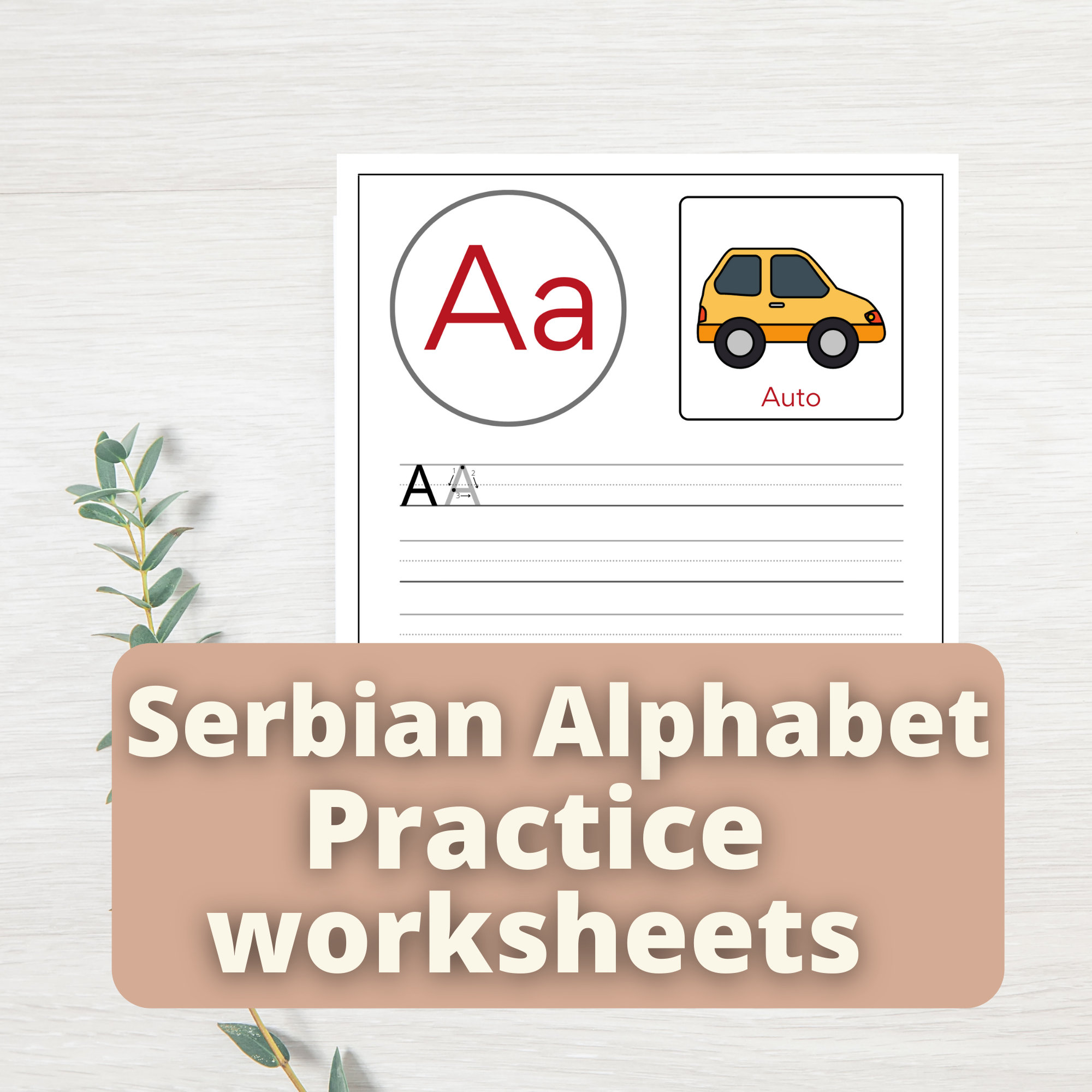 Printable Serbian Alphabet Worksheets for Kids With Pictures, Example ...