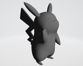Pikachu 3d Model Etsy Pikachu 3d Model Etsy