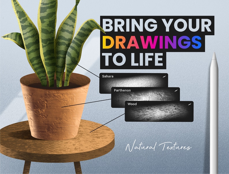 Hair & Texture Brushes for Procreate Etsy