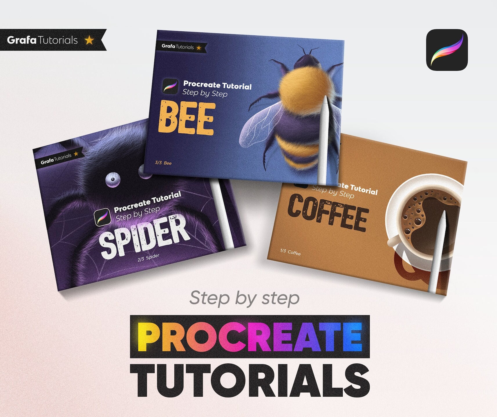 Procreate Tutorial E-books (Brushes & Colors Included)