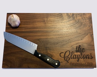 Personalized Cutting Board,Engraved Cutting Board,Kitchen Gift,Closing Gifts,Corner Engraved Board,Wooden Board,Custom Cutting Board,Wedding