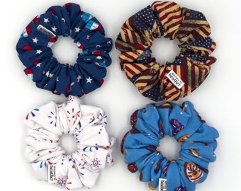 Patriotic - Regular and XL Scrunchie - Hair Accessory - Elastic
