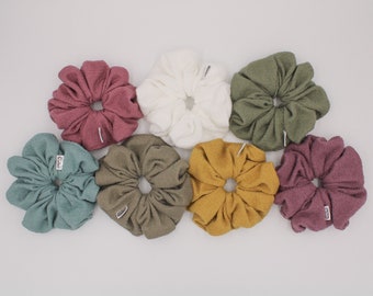 Towel Scrunchie - Extra Large - Regular Size - Hair Accessory - Elastic - French Terry
