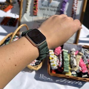 Satin Scrunchie Watch Band for Apple Watch - Stretchy Comfortable Replacement Watch Band