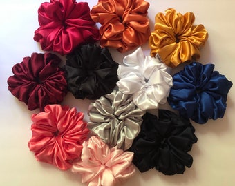 Satin Oversized Scrunchie - Extra Large - Hair Accessory - Elastic