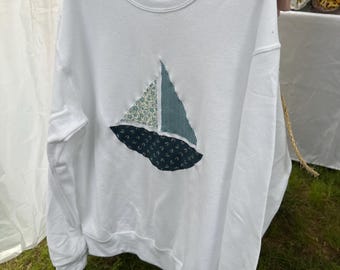 Sail Boat Applique Sweatshirt
