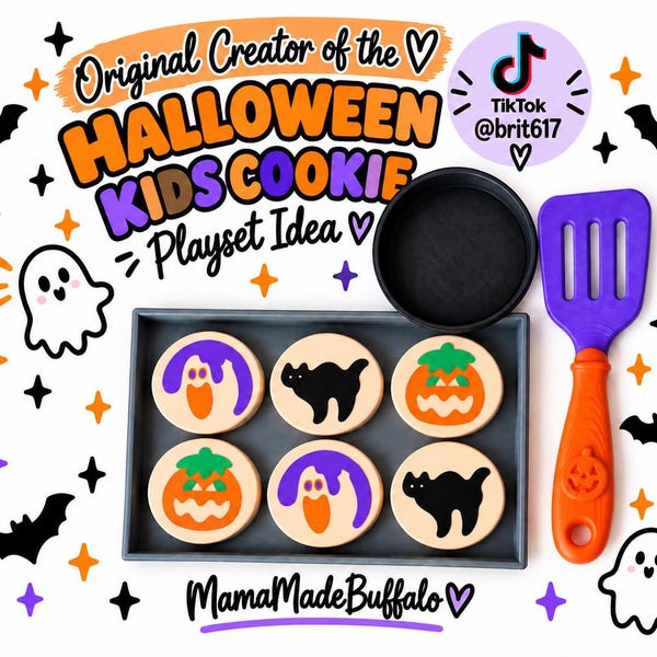 3D Printed Halloween Cookie Playset | Pretend Baking Toy for Kids